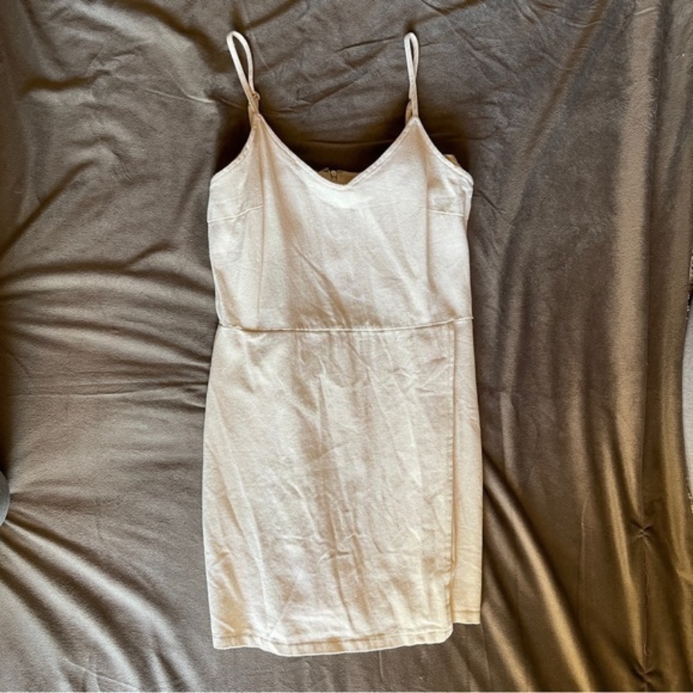100% Cotton Coastal Cowgirl Western Canvas Adjustable Tank She + Sky Cream Dress